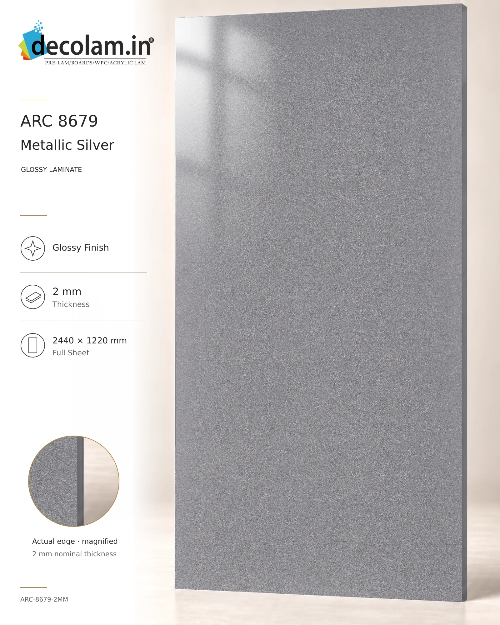 Metallic Silver Glossy