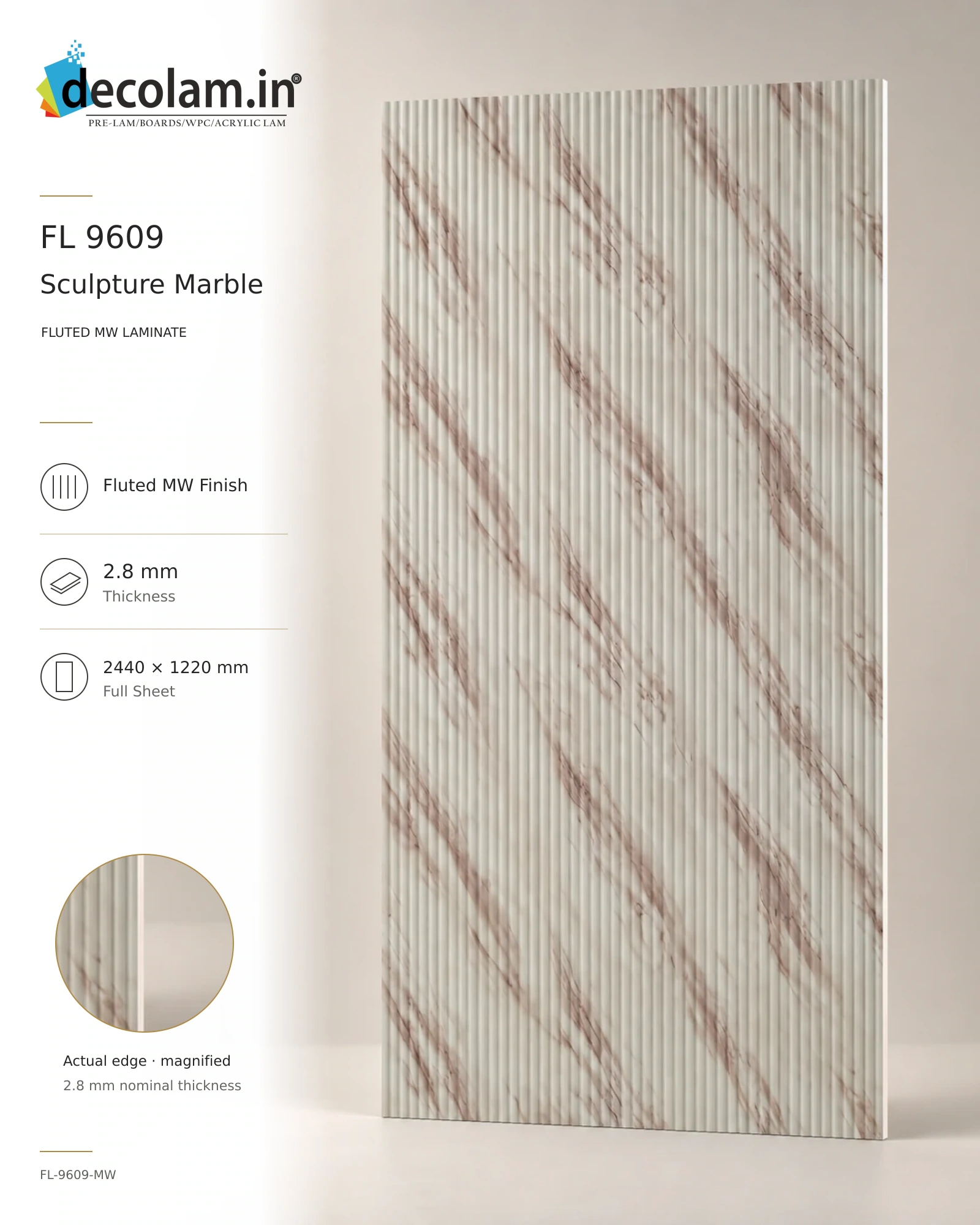 Sculpture Marble Fluted