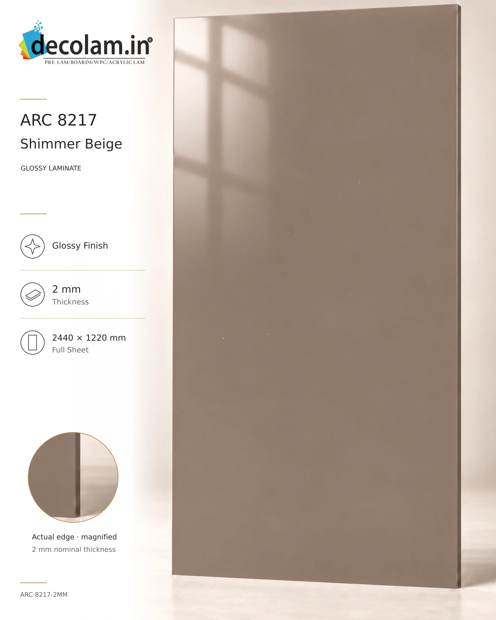 Shimmer Beige Glossy