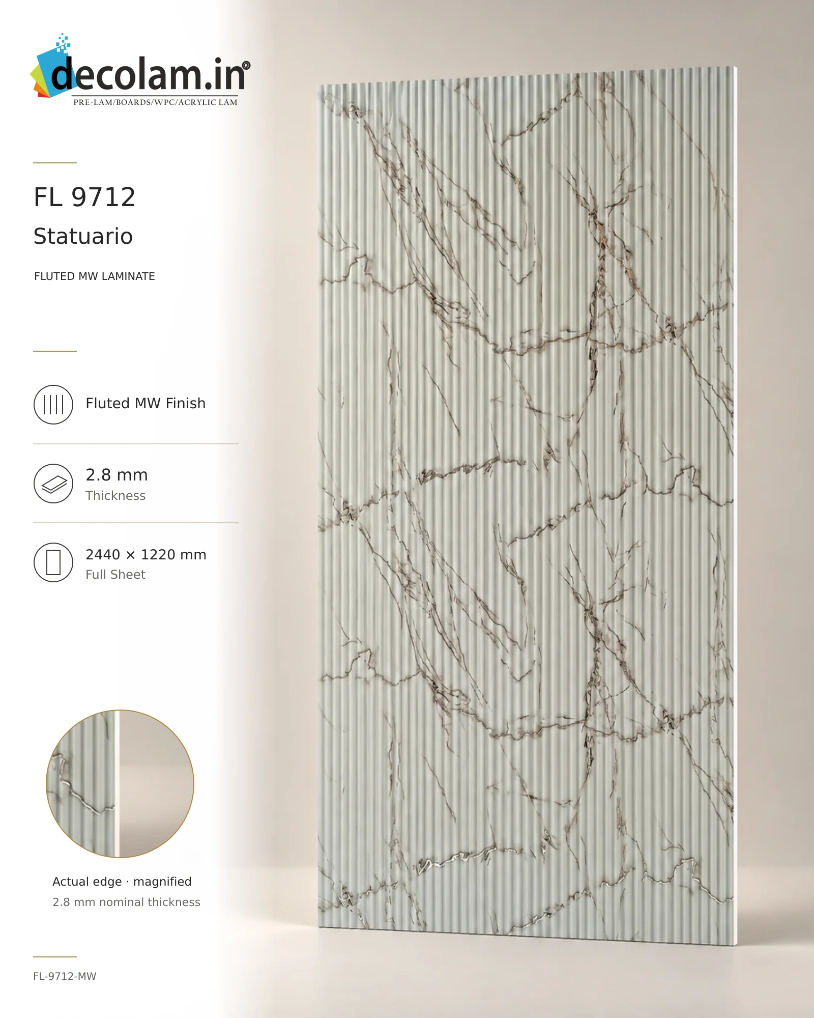 Statuario Fluted