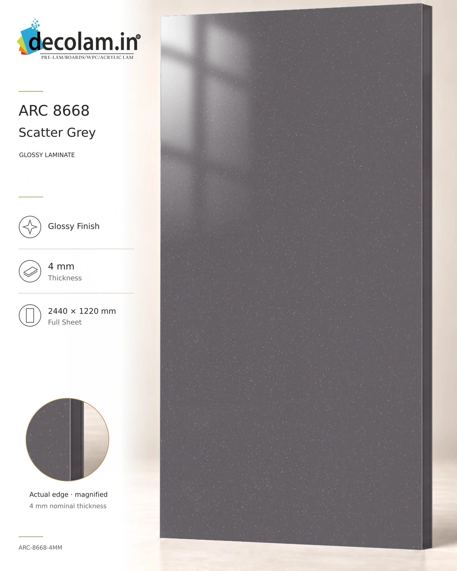 Scatter Grey Glossy