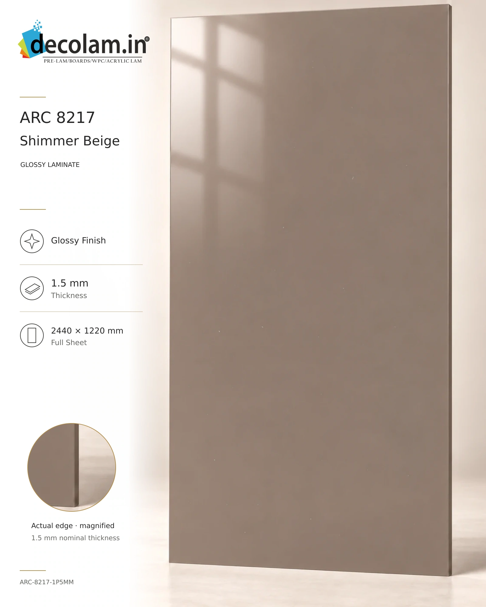 Shimmer Beige Glossy