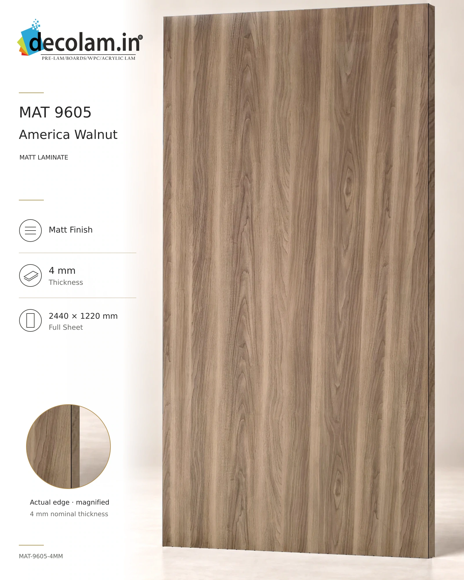 America Walnut Matt