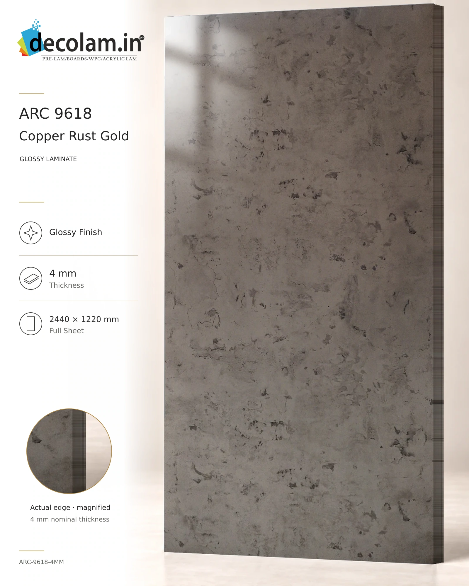 Copper Rust Gold Glossy