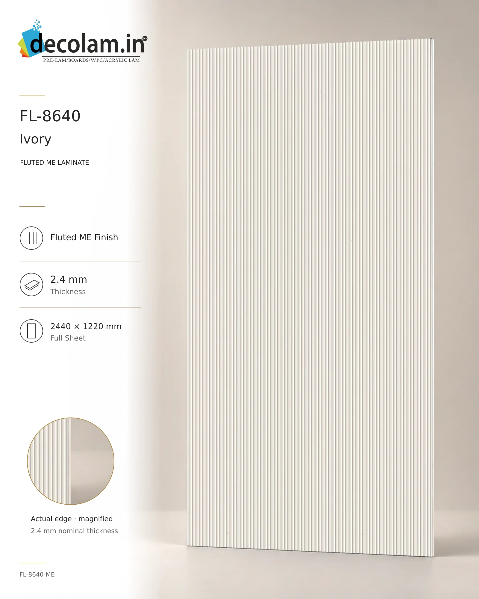 Ivory Fluted