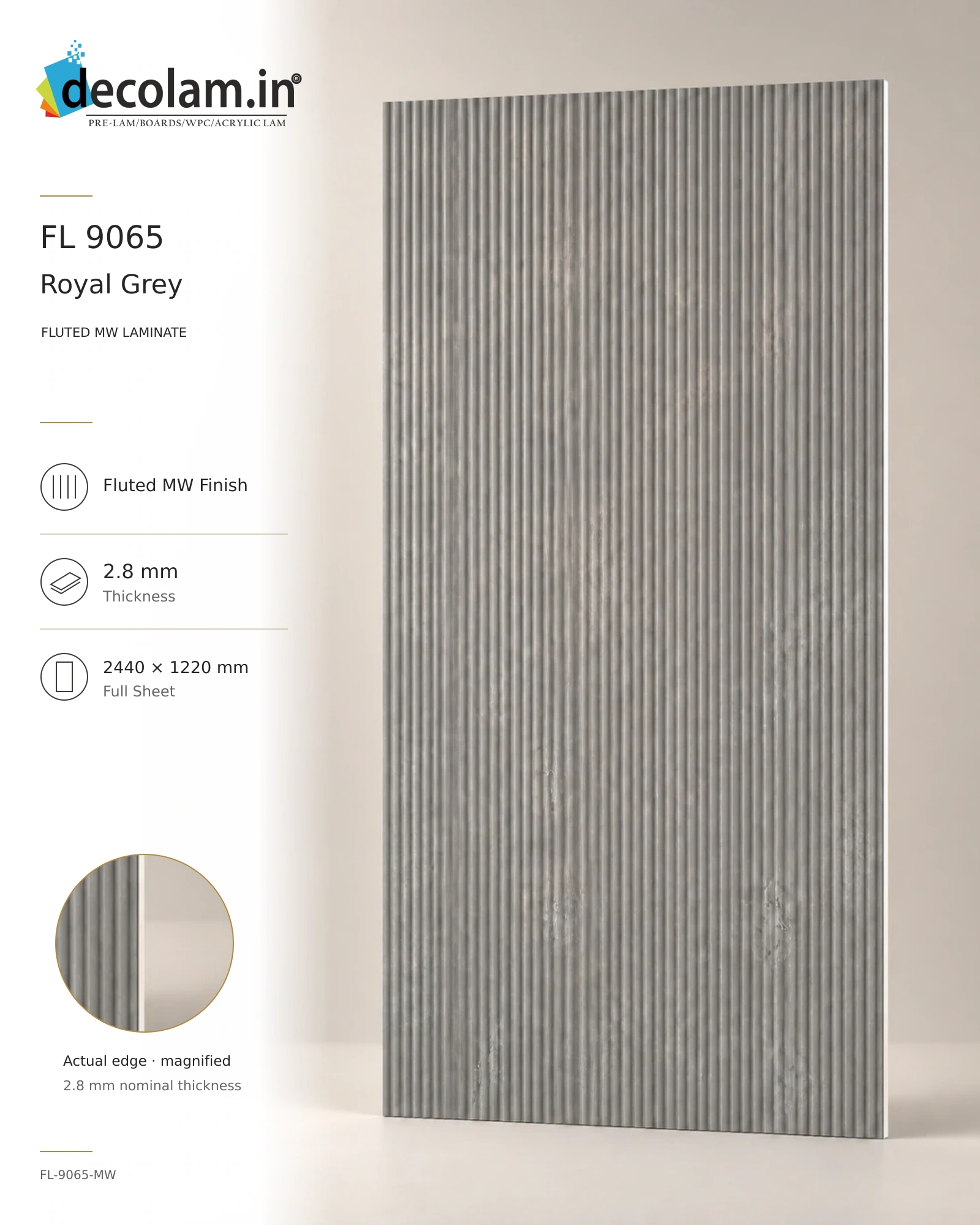 Royal Grey Fluted