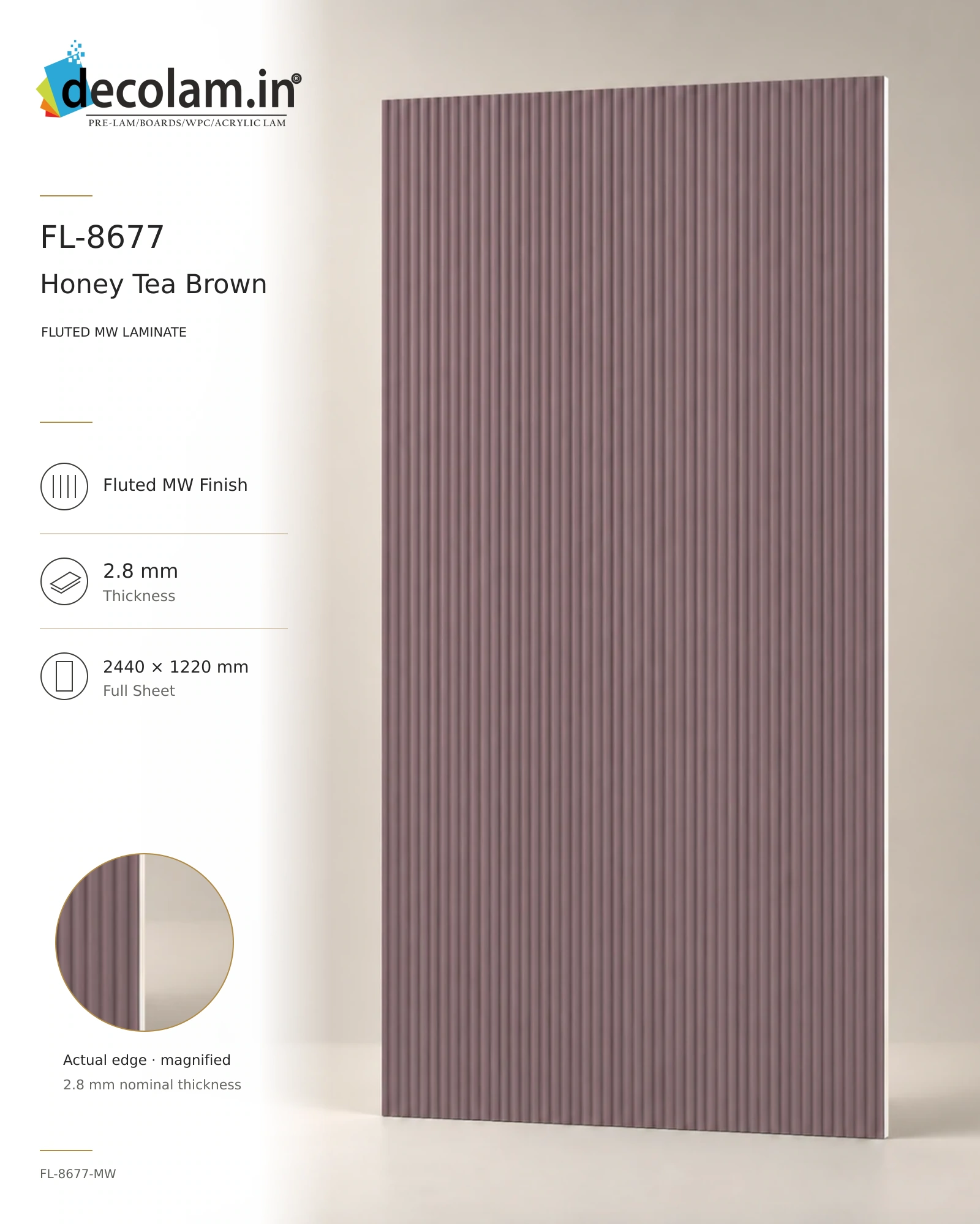 Honey Tea Brown Fluted