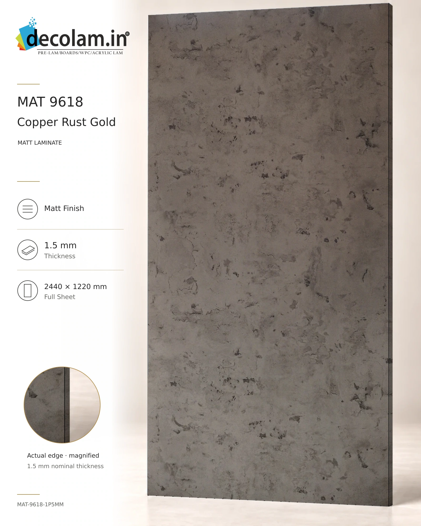 Copper Rust Gold Matt