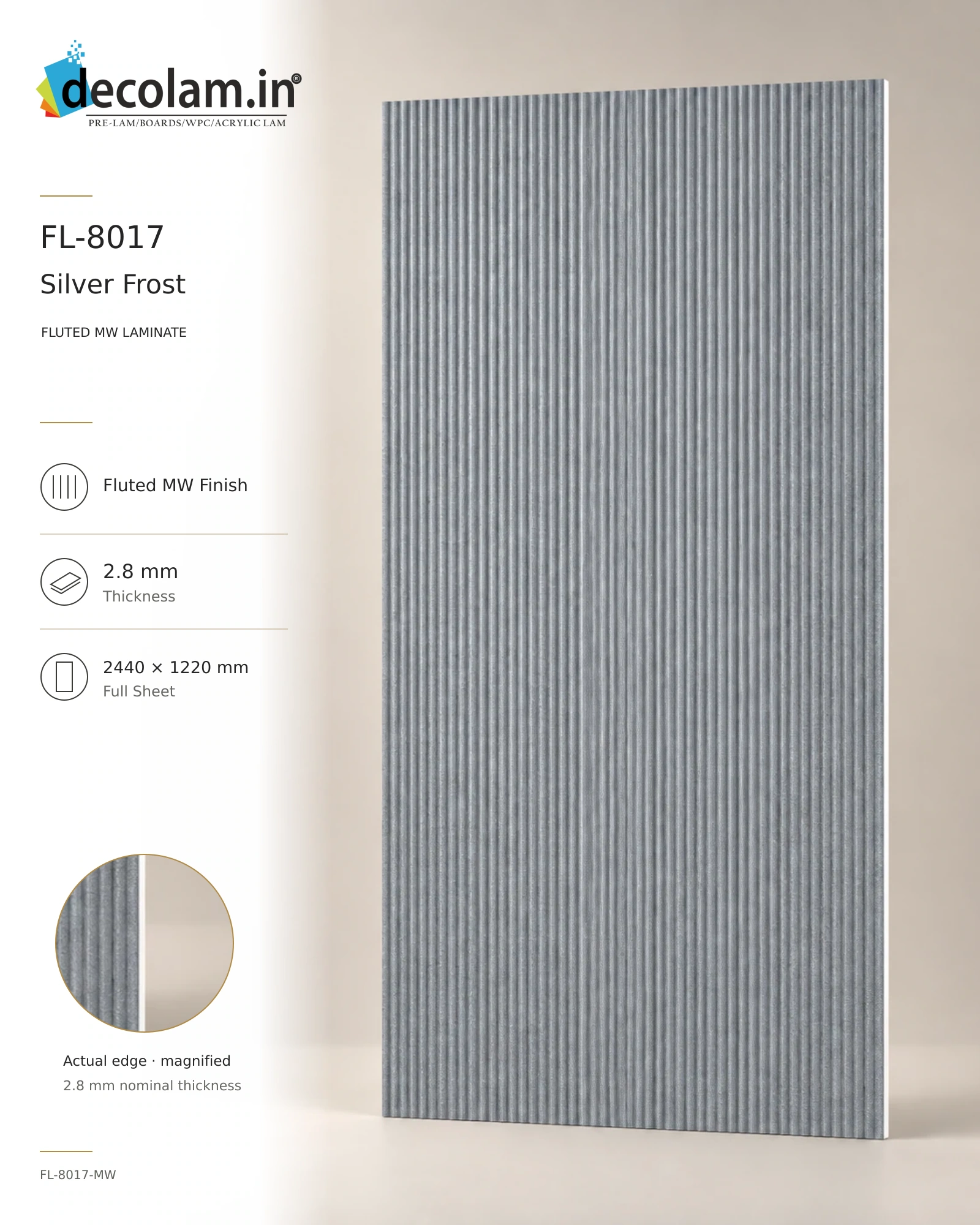 Silver Frost Fluted