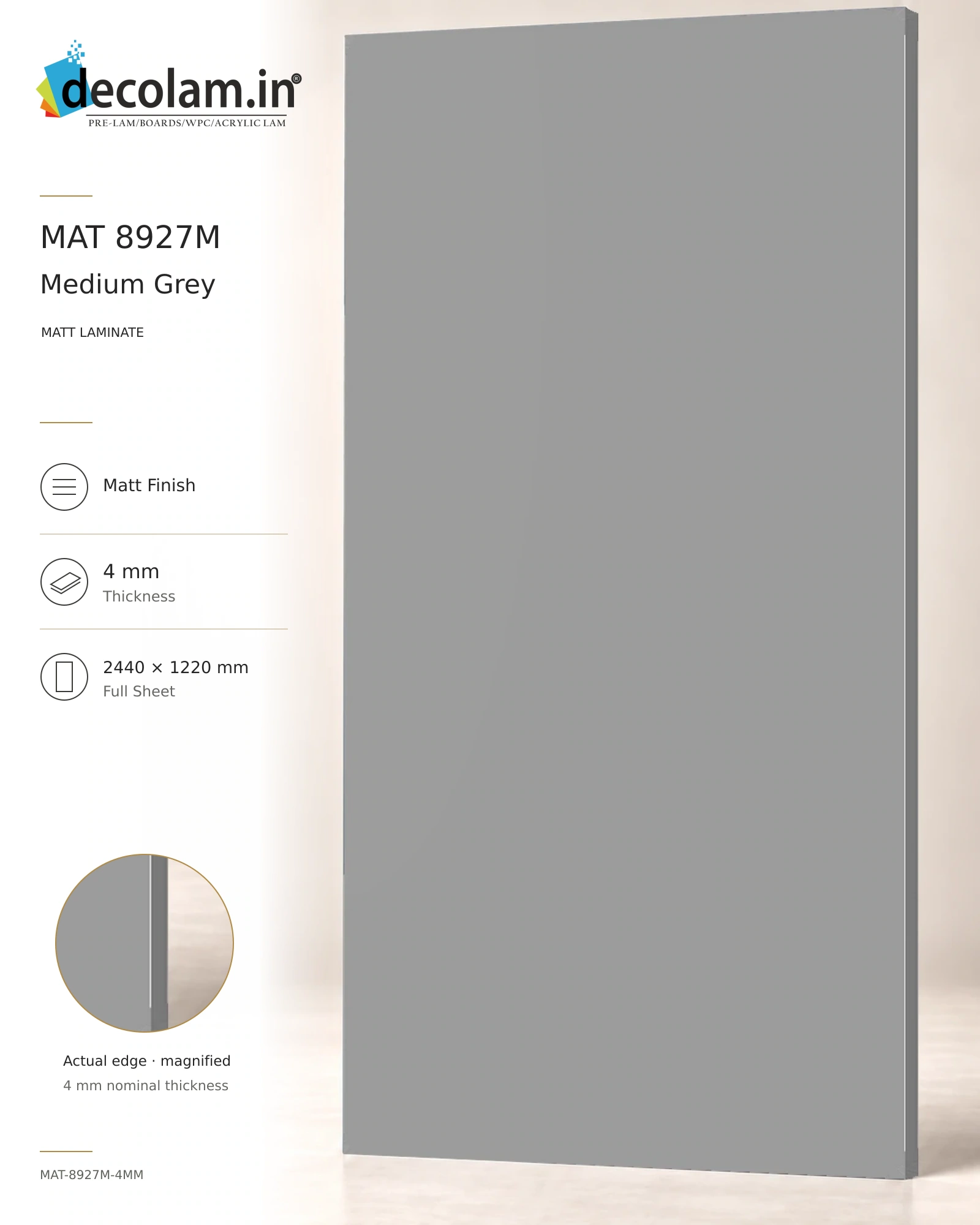 Medium Grey Matt