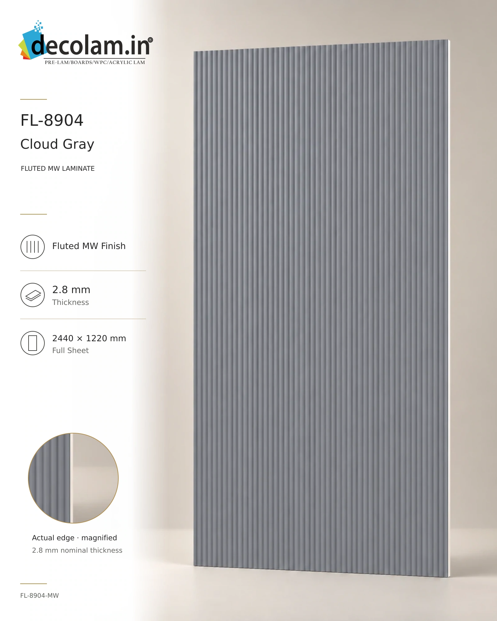 Cloud Gray — FL-8904-MW — 2.8 mm