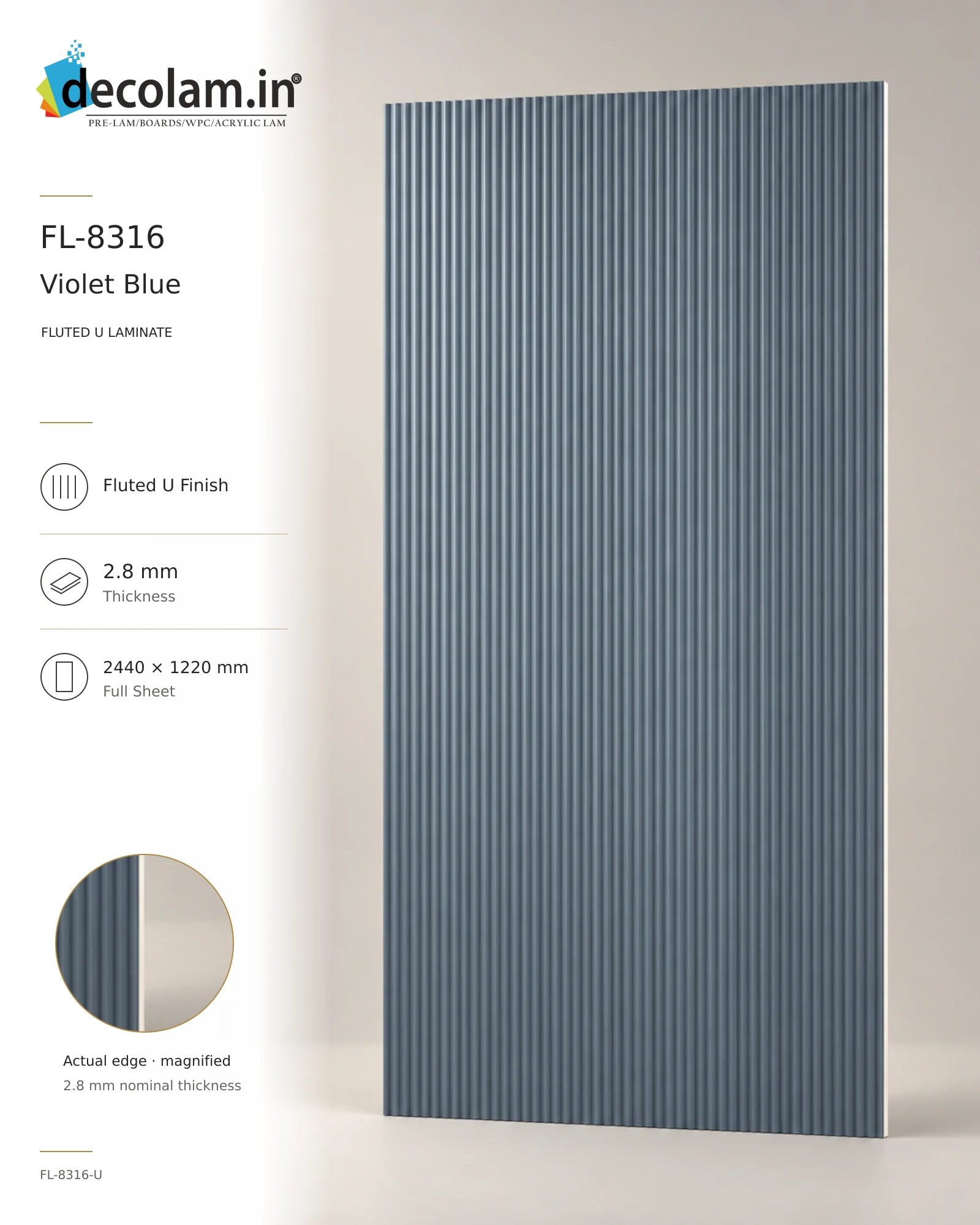 Violet Blue Fluted
