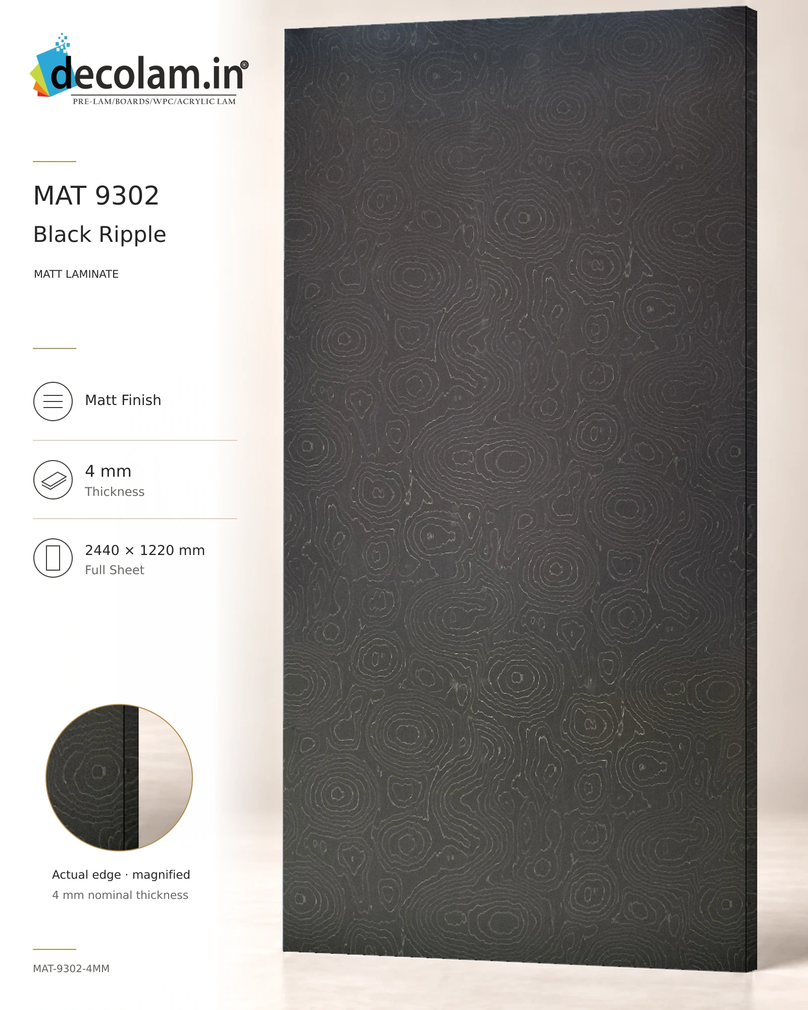 Black Ripple Matt
