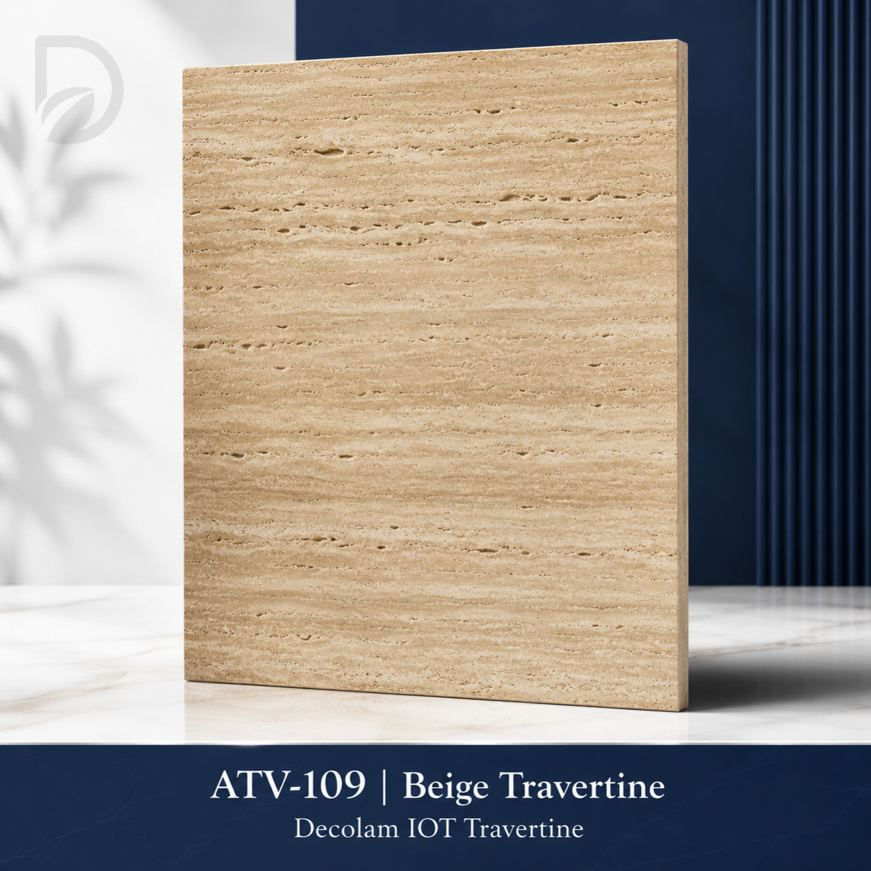 Decolam IOT Travertine ATV-109 Beige Travertine Texture image 1