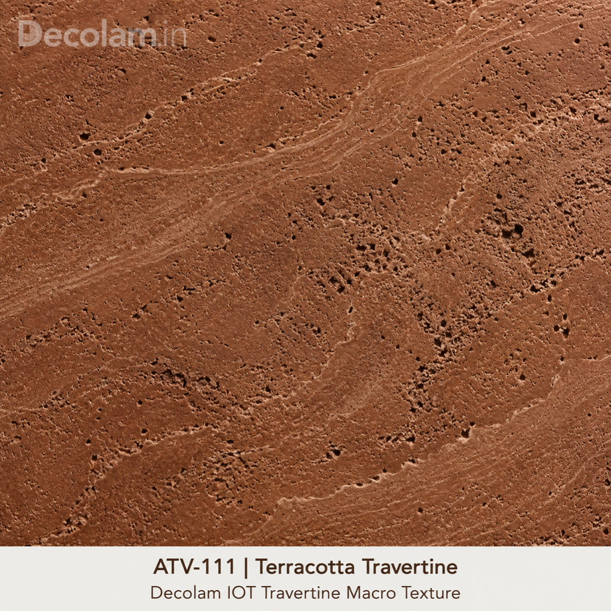 Decolam IOT Travertine ATV-111 Terracotta Travertine Texture image 3
