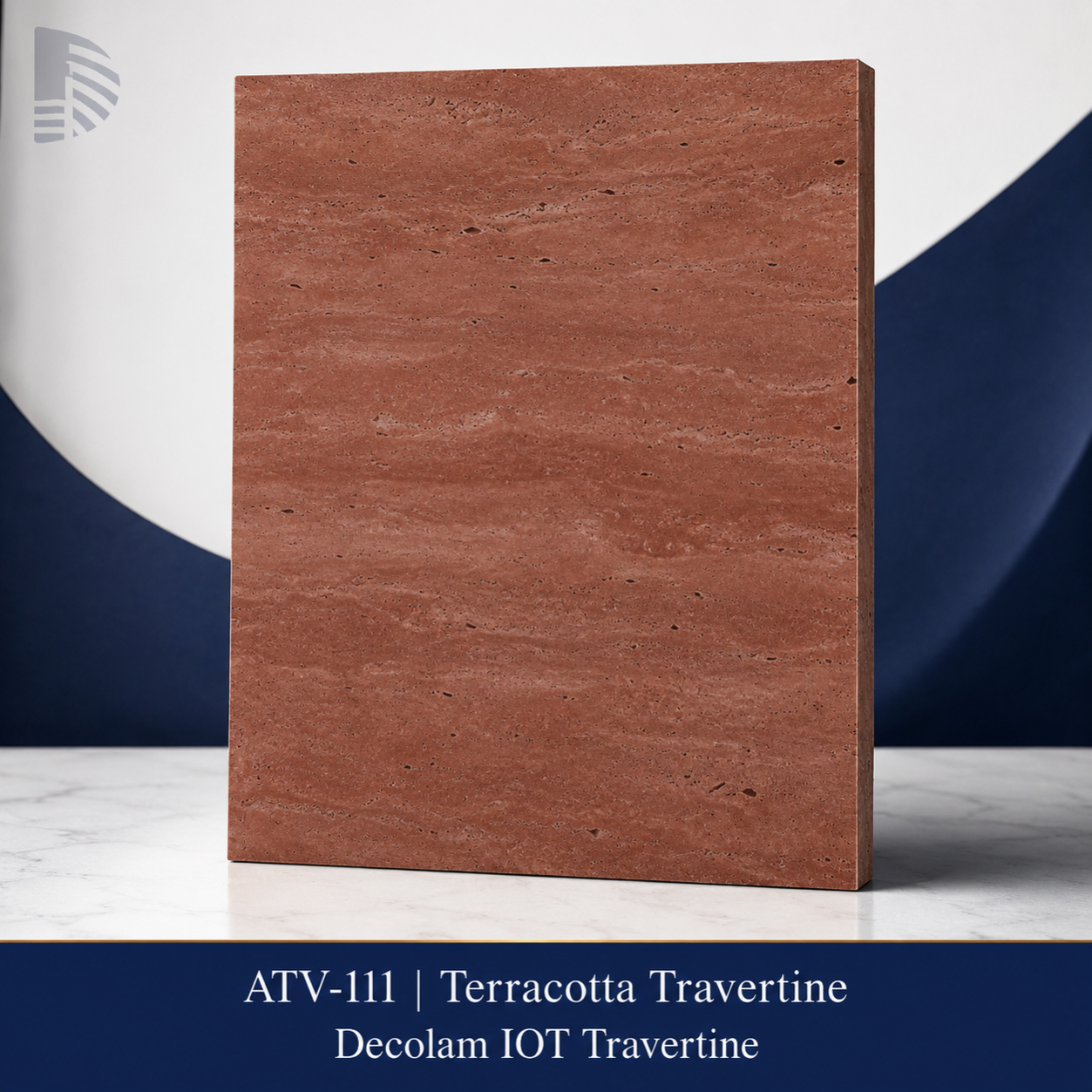 Decolam IOT Travertine ATV-111 Terracotta Travertine Texture image 1