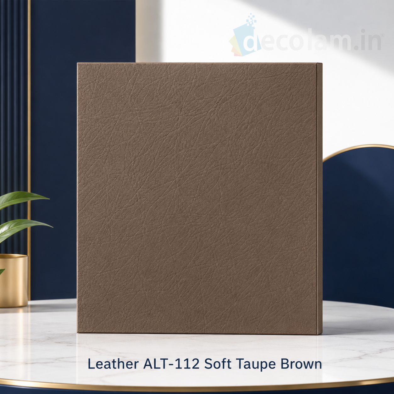 Decolam IOT Leather ALT-112 Soft Taupe Brown Texture image 1