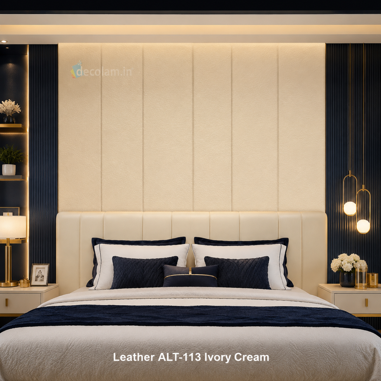 Decolam IOT Leather ALT-163 Ivory Cream Texture image 3