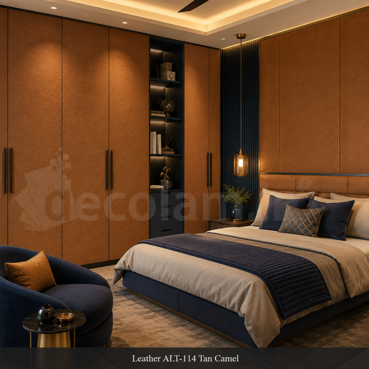Decolam IOT Leather ALT-114 Tan Camel Texture image 3