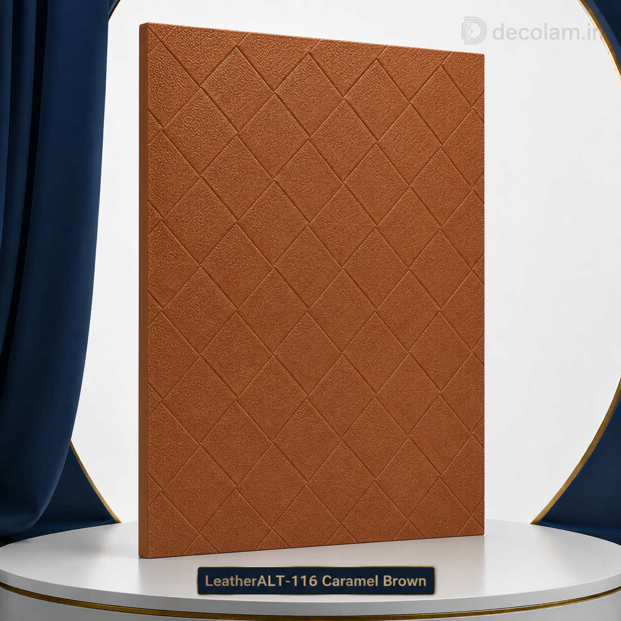 Decolam IOT Leather ALT-116 Caramel Brown Texture image 1