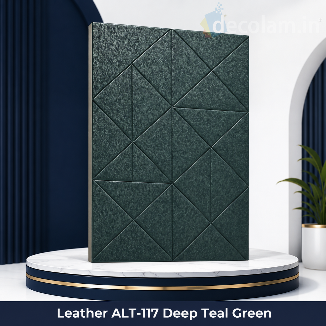 Decolam IOT Leather ALT-117 Deep Teal Green Texture image 1