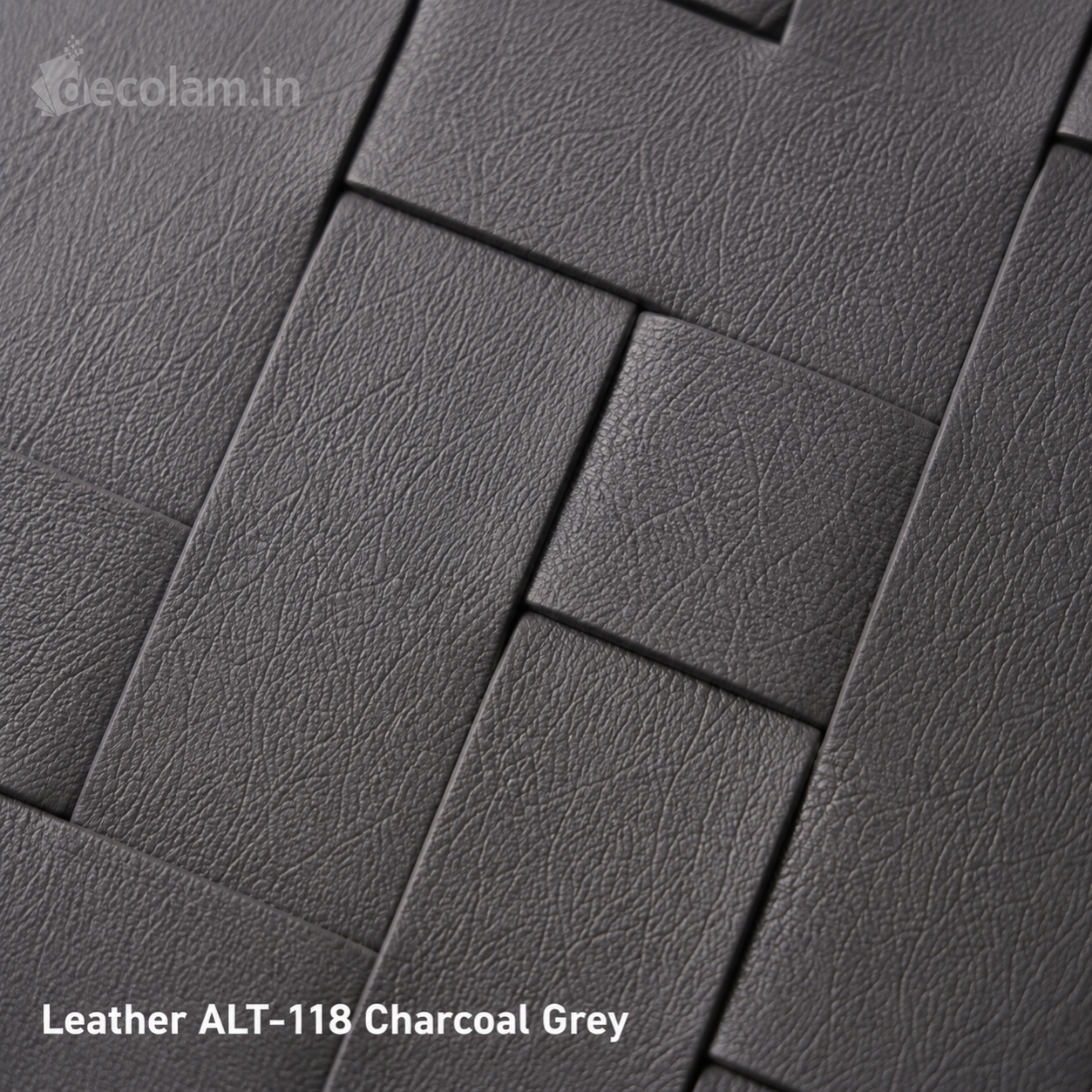 Decolam IOT Leather ALT-118 Charcoal Grey Texture image 3