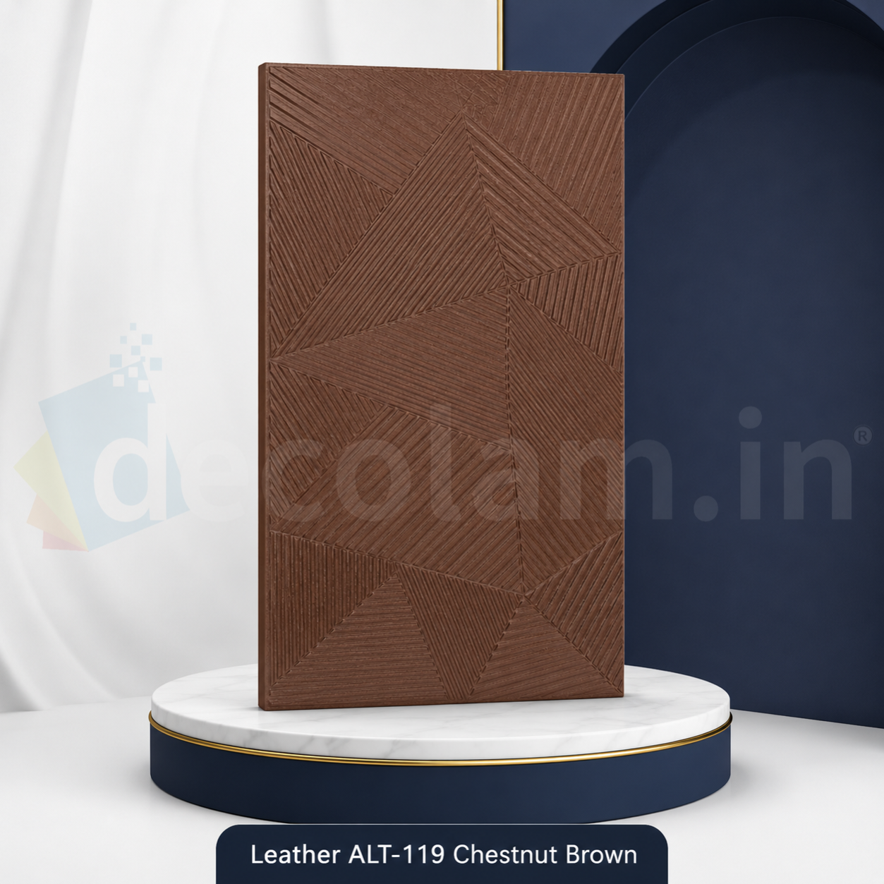 Decolam IOT Leather ALT-119 Chestnut Brown Texture image 1