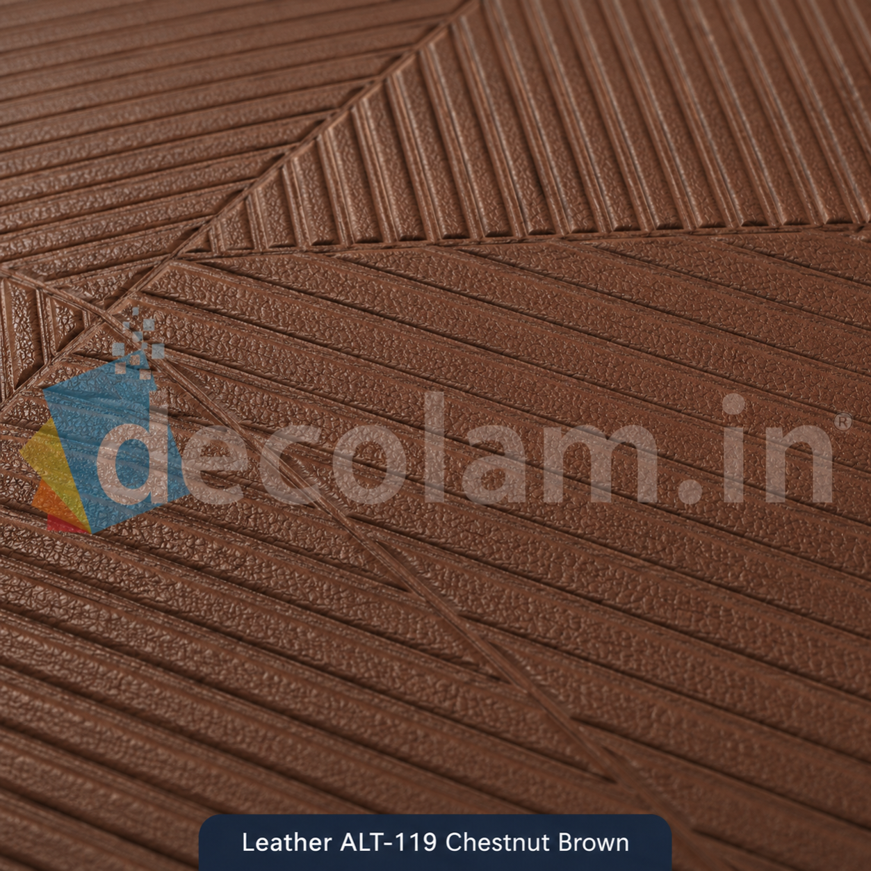 Decolam IOT Leather ALT-119 Chestnut Brown Texture image 3