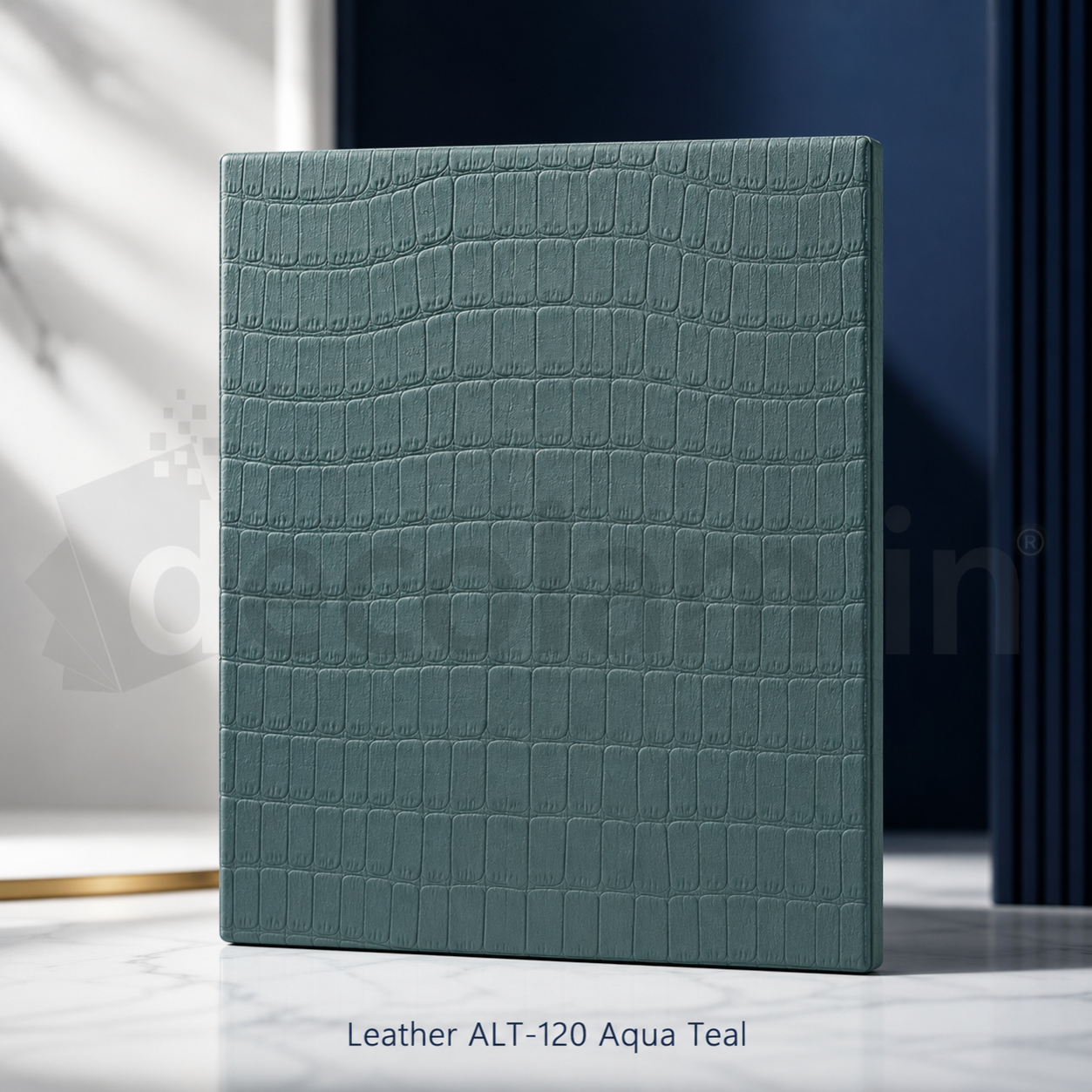 Decolam IOT Leather ALT-120 Aqua Teal Texture in Leather | Decolam