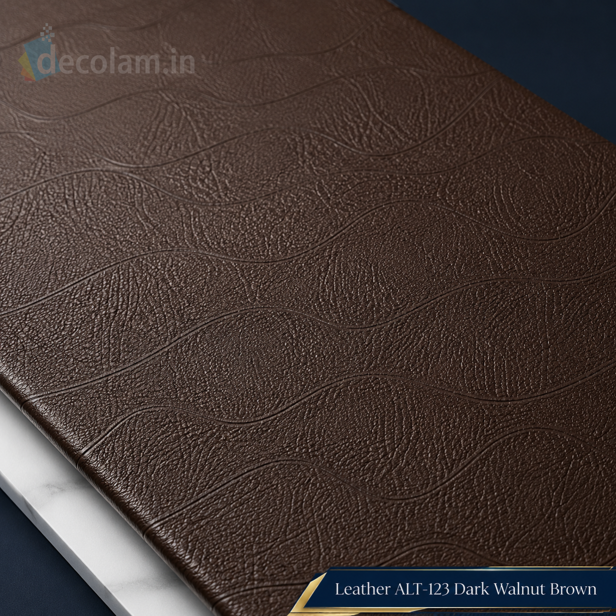 Decolam IOT Leather ALT-123 Dark Walnut Brown Texture image 3