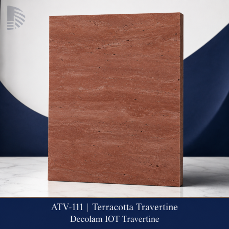 Decolam IOT Travertine ATV-111 Terracotta Travertine Texture