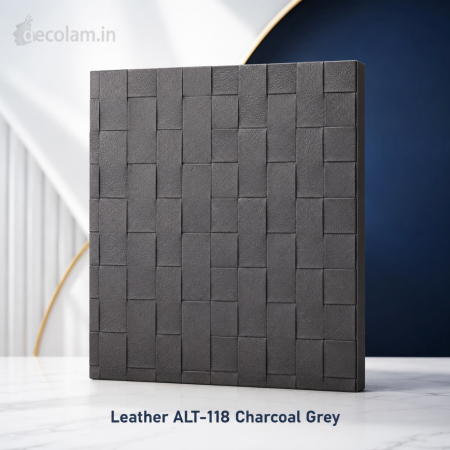 Decolam IOT Leather ALT-118 Charcoal Grey Texture