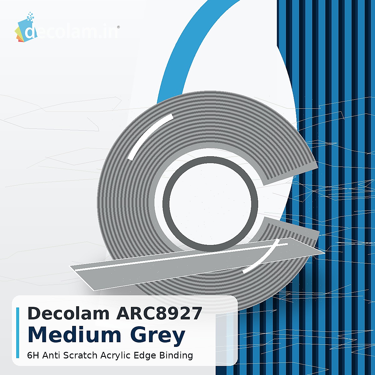 Decolam ARC8927 Medium Grey 6H Anti Scratch Plain Acrylic Laminate thumbnail