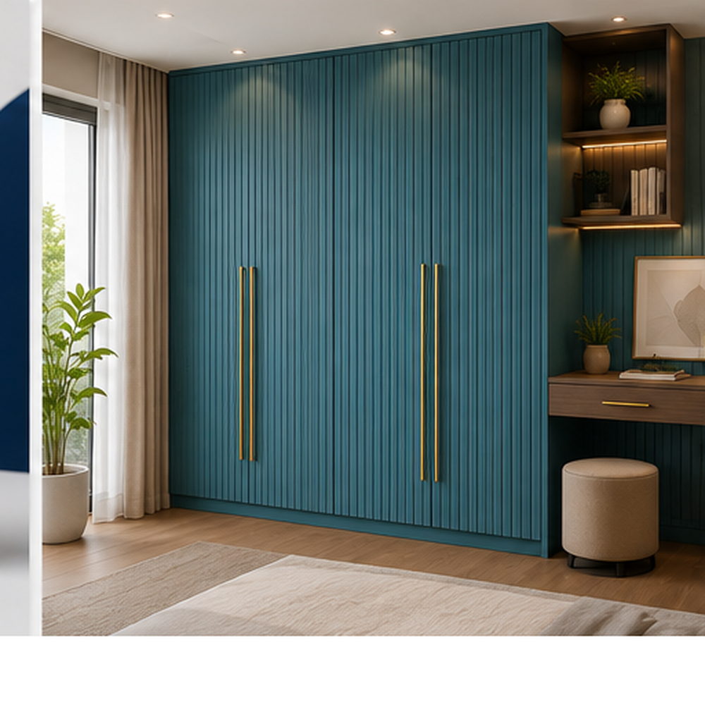 Decolam Fluted Series FL-160 Turquoise Blue Acrylic Laminate image 3