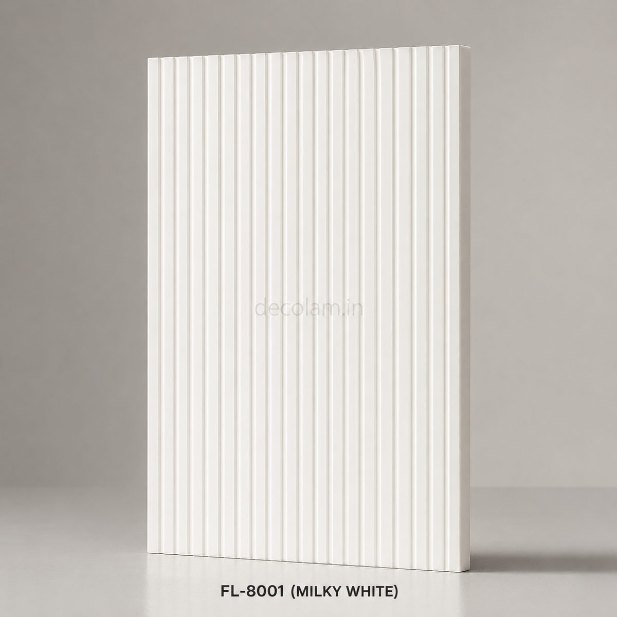 Decolam Fluted Series FL-8001 Milky White Acrylic Laminate image 1