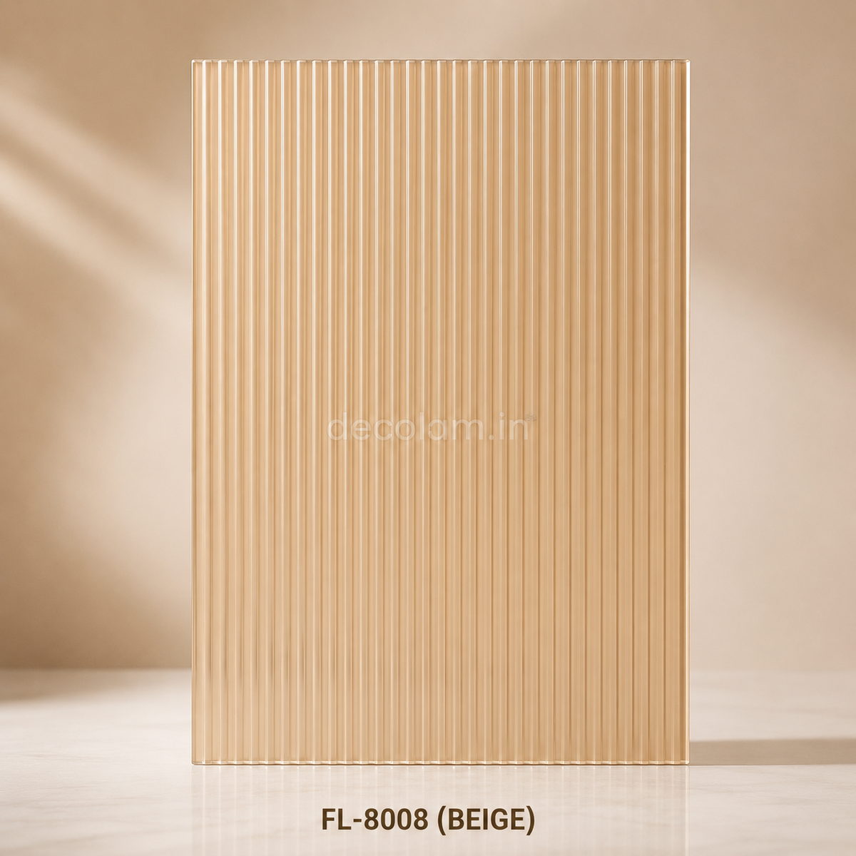 Decolam Fluted Series FL-8008 Beige Acrylic Laminate image 1