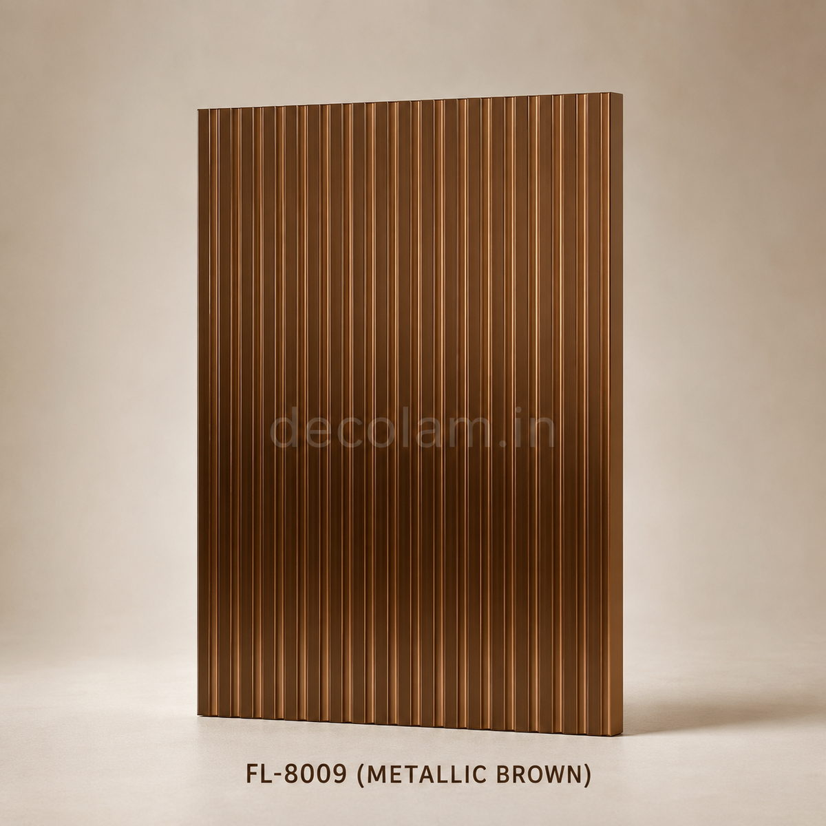 Decolam Fluted Series FL-8009 Metallic Brown Acrylic Laminate image 1