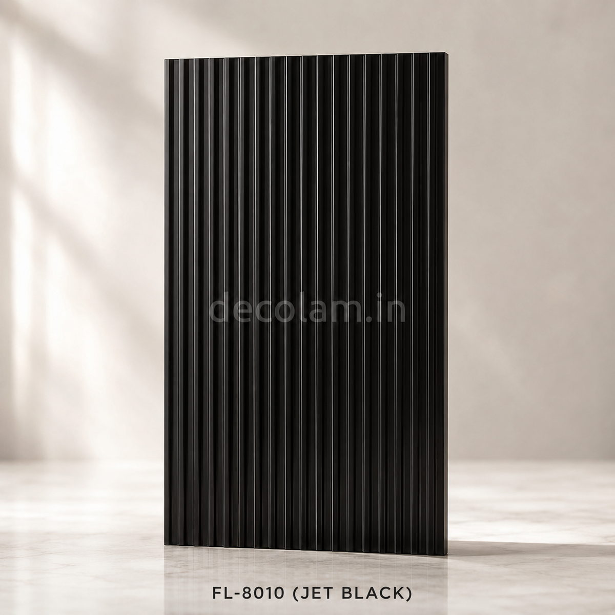 Decolam Fluted Series FL-8010 Jet Black Acrylic Laminate image 1