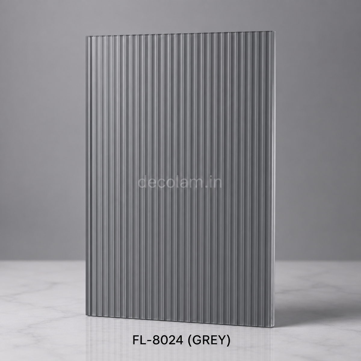 Decolam Fluted Series FL-8024 Grey Acrylic Laminate image 1