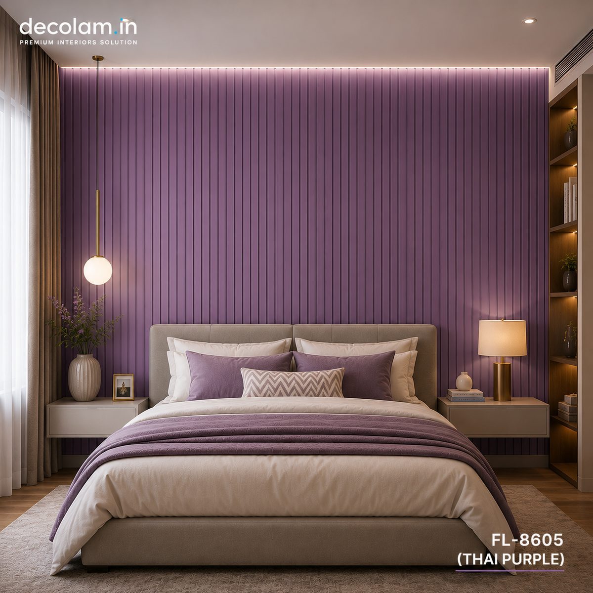 Decolam Fluted Series FL-8605 Thai Purple Acrylic Laminate image 2
