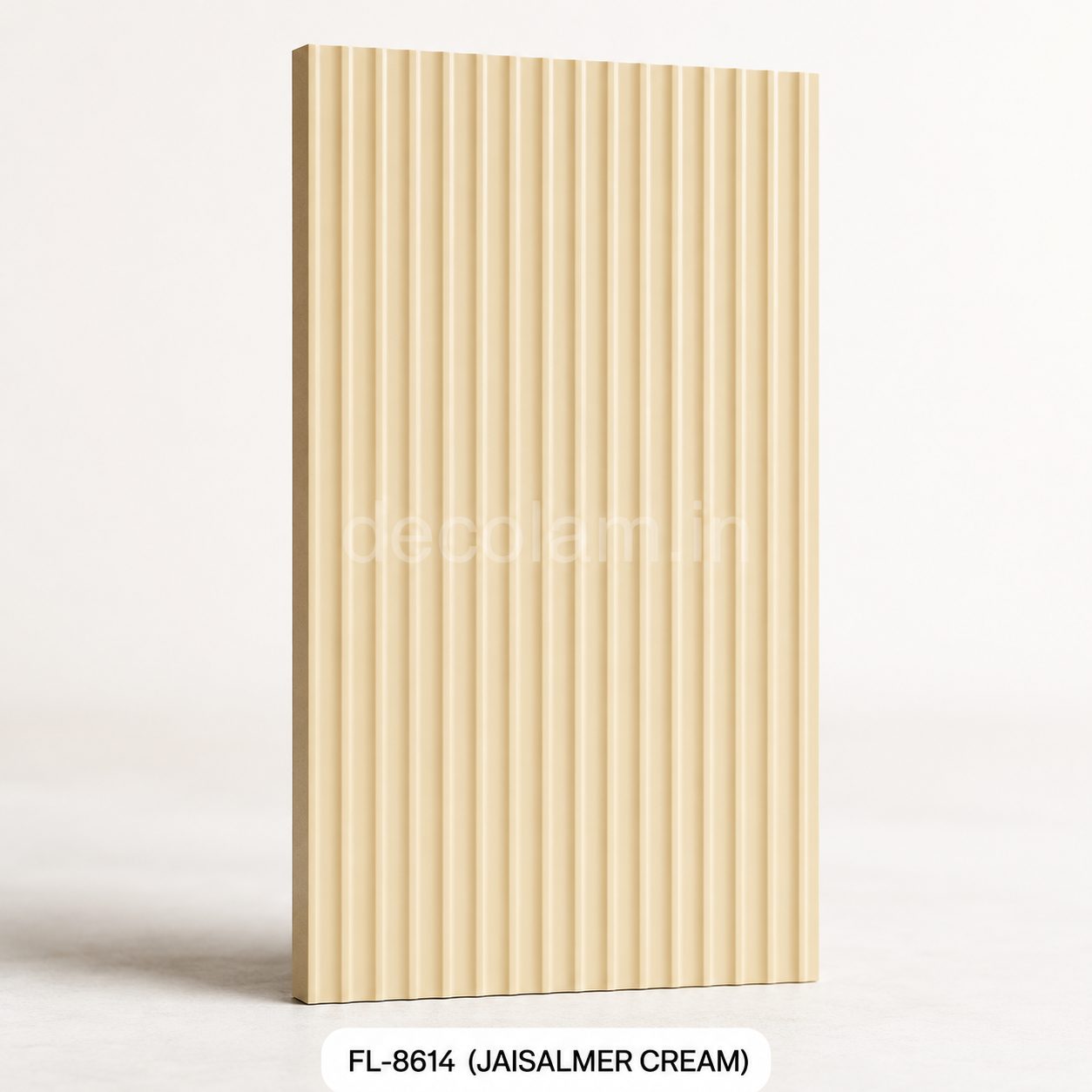 Decolam Fluted Series FL-8614 Jaisalmer Cream Acrylic Laminate