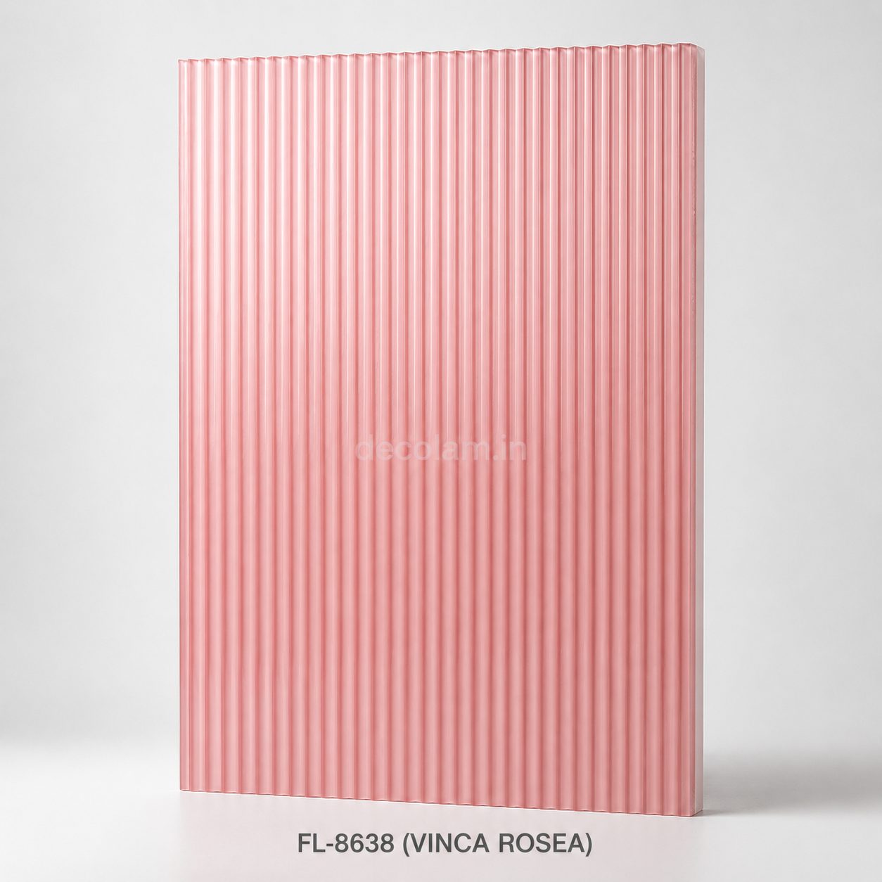Decolam Fluted Series FL-8638 Vinca Rosea Acrylic Laminate image 1