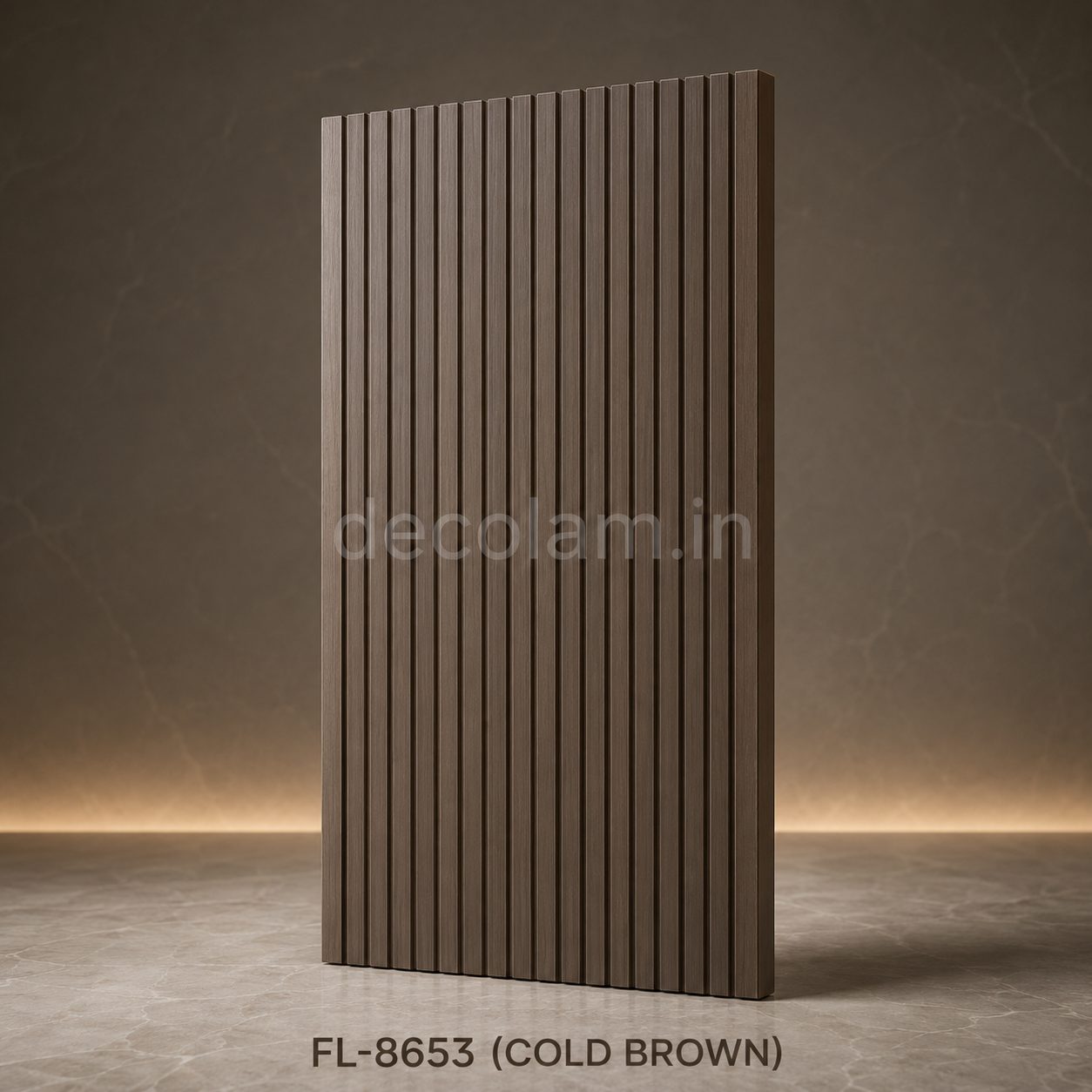 Decolam Fluted Series FL-8653 Cold Brown Acrylic Laminate image 1