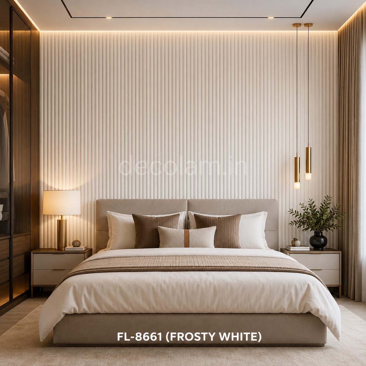 Decolam Fluted Series FL-8661 Frosty White Acrylic Laminate image 2