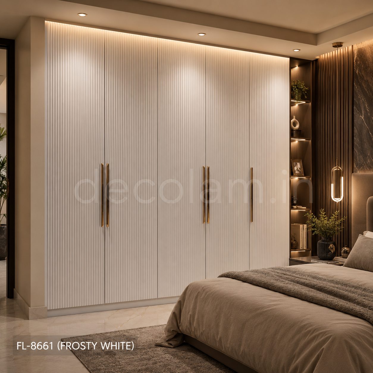 Decolam Fluted Series FL-8661 Frosty White Acrylic Laminate image 3