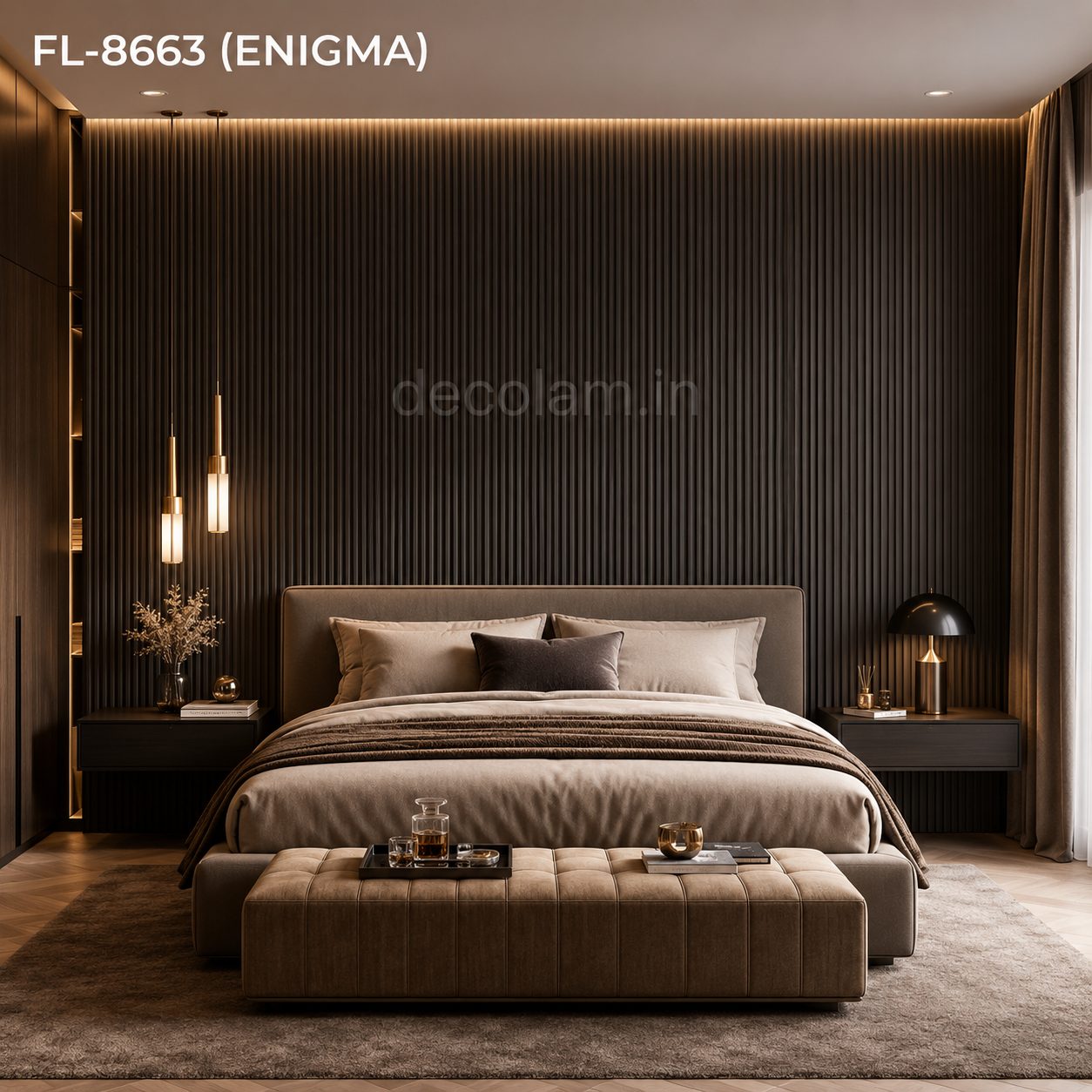 Decolam Fluted Series FL-8663 Enigma Acrylic Laminate image 2