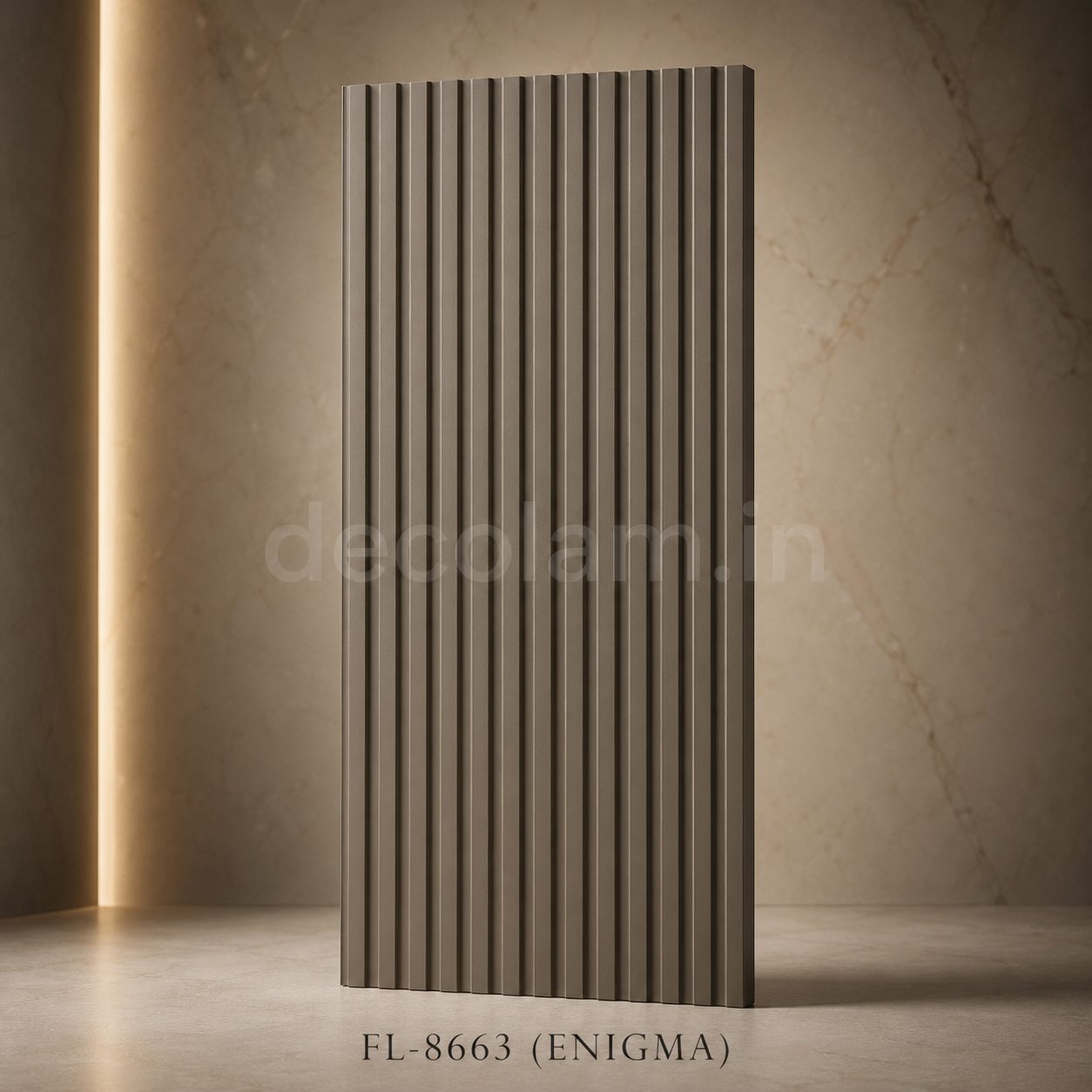 Decolam Fluted Series FL-8663 Enigma Acrylic Laminate image 1