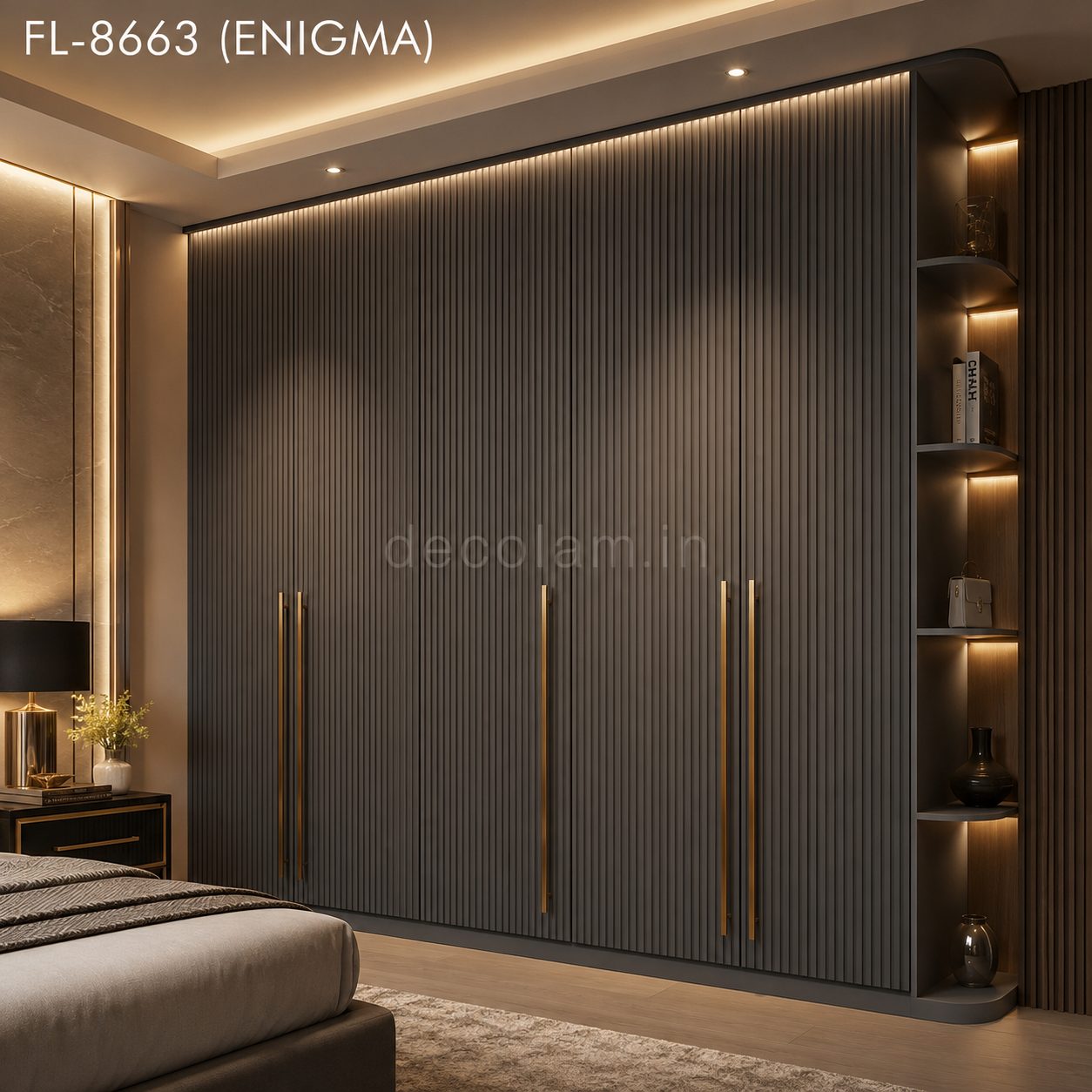 Decolam Fluted Series FL-8663 Enigma Acrylic Laminate image 3