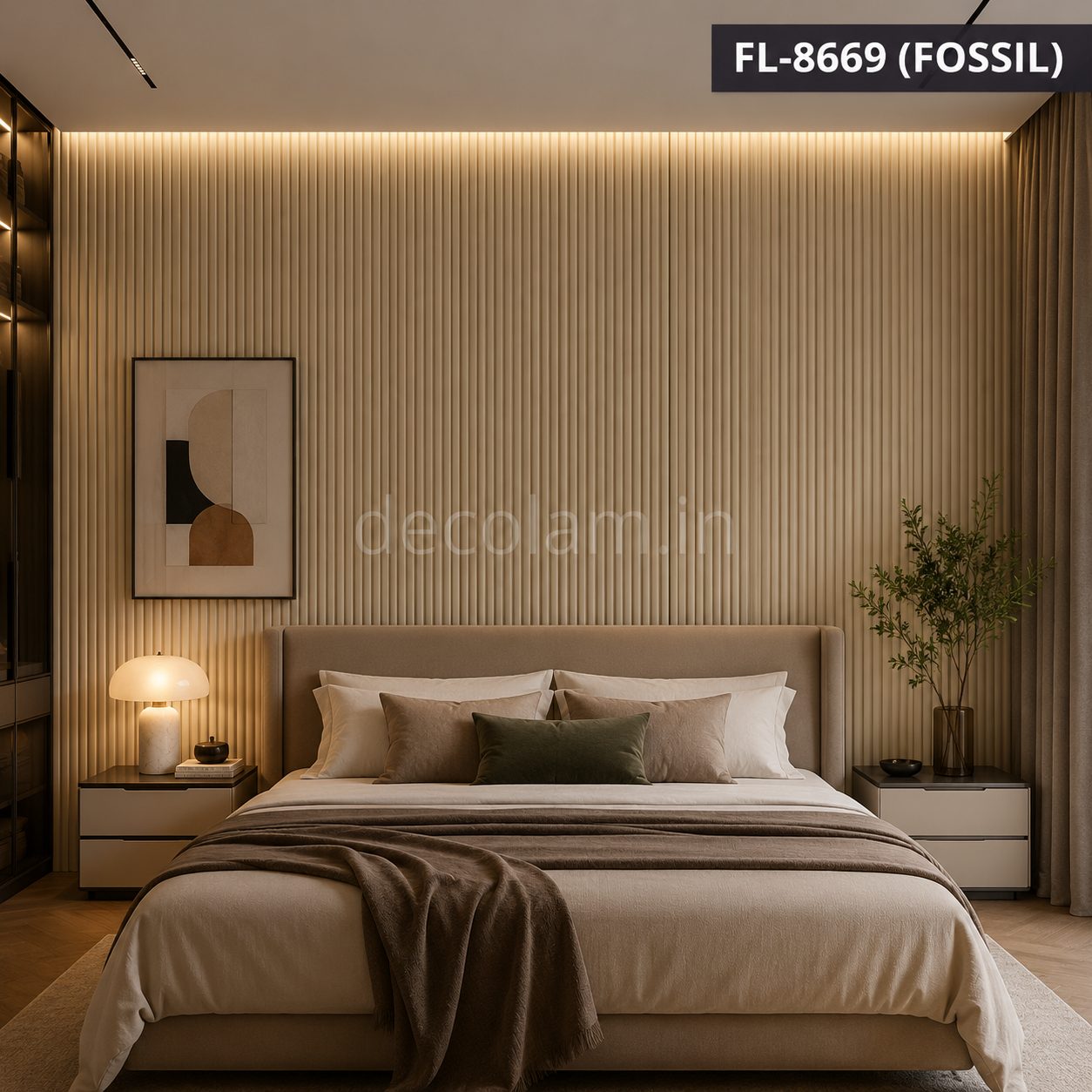 Decolam Fluted Series FL-8669 Fossil Acrylic Laminate image 2