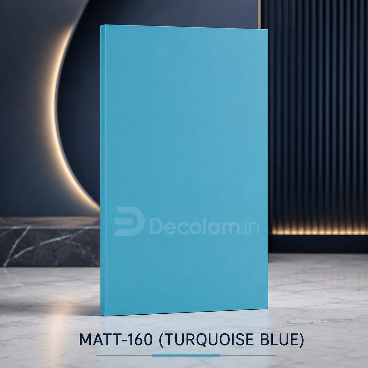 Decolam Matte Series MATT-160 Turquoise Blue Acrylic Laminate image 1